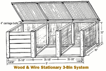 wooden compost bin
